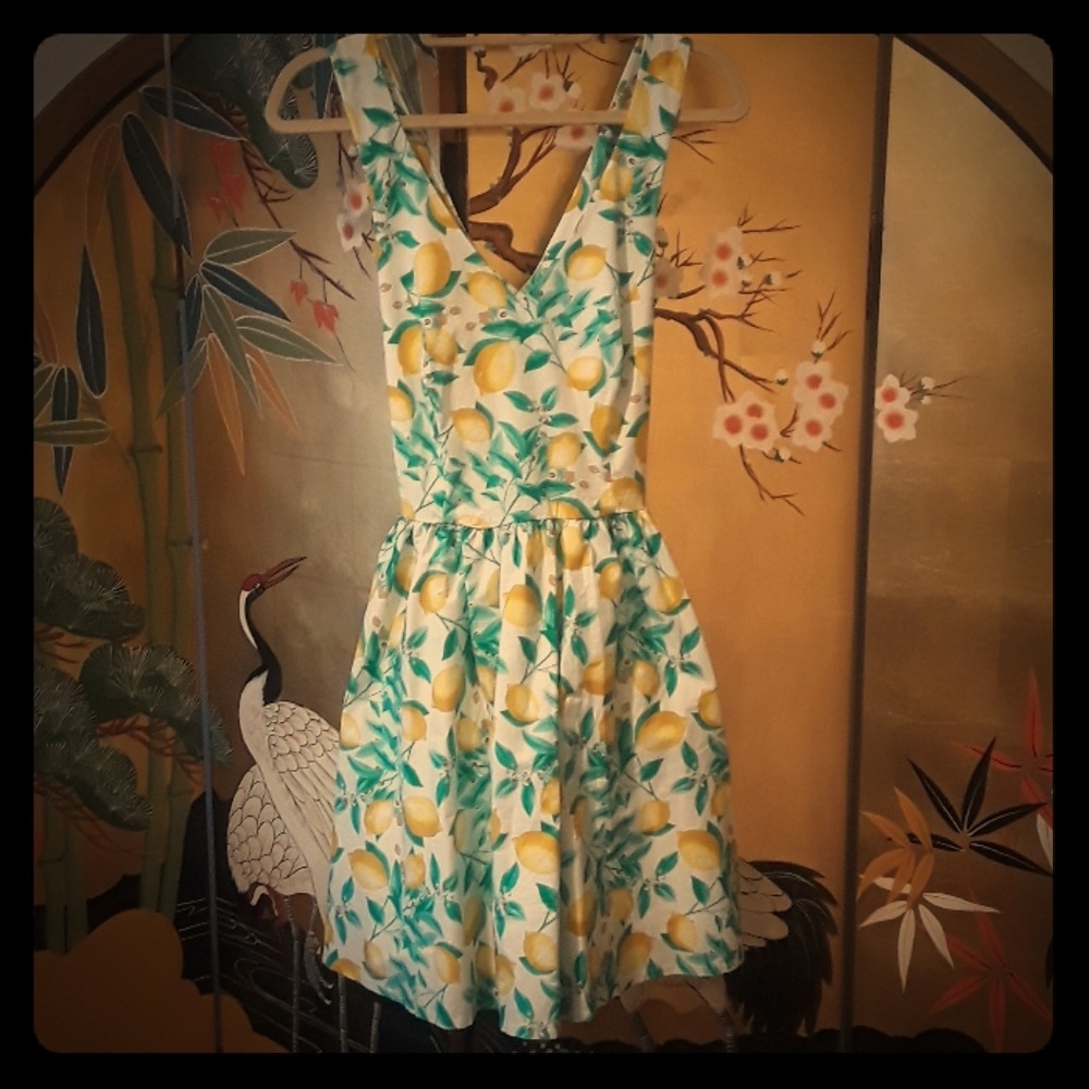 Cute lemon patterned dress
